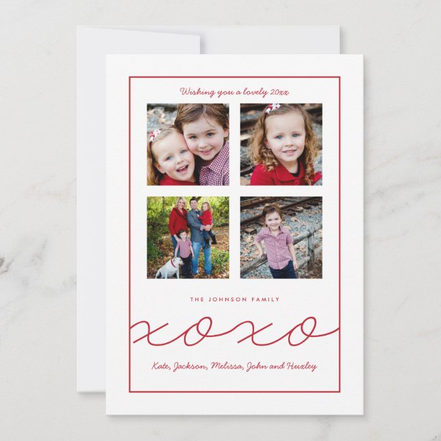 Cartes Pour Fêtes Annuelles Multiples photos Famille de la Saint Valentin (Devant)