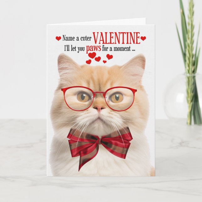 Cartes Pour Fêtes Annuelles Munchkin Chat Feline Humour Saint-Valentin (Devant)
