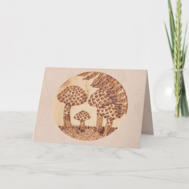 Cartes Pour Fêtes Annuelles Mushrooms Autumn Equinox Mabon Rustic Woodland (Devant)
