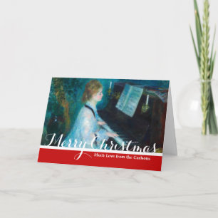 Cartes Pour Fêtes Annuelles Musicien de piano Renoir Woman