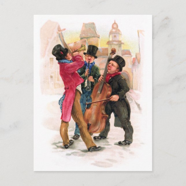 Cartes Pour Fêtes Annuelles Musiciens du Nouvel An (Devant)