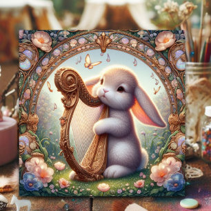 Cartes Pour Fêtes Annuelles Musique Bunny Art Nouveau Pâques