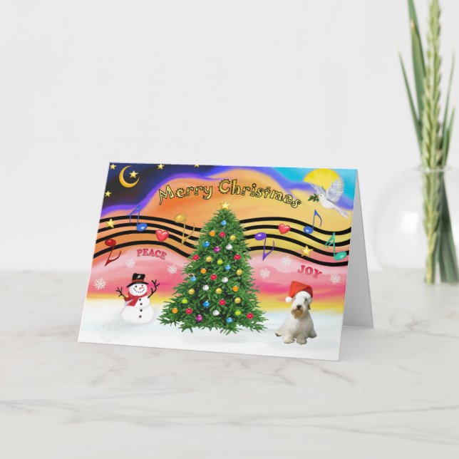 Cartes Pour Fêtes Annuelles Musique de Noël 2 - Sealyham Terrier (L) (Devant)