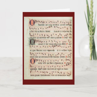 Cartes Pour Fêtes Annuelles Musique d'O Sapientia