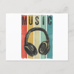 Cartes Pour Fêtes Annuelles Musique Électronique Lover DJ Cadeau Vintage Retro