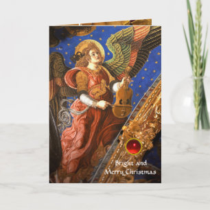 Cartes Pour Fêtes Annuelles MUSIQUE FABRIQUANT L'ANGE AVEC UN Noël VIELLE
