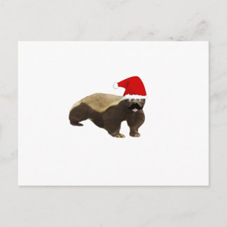 Cartes Pour Fêtes Annuelles Mustache Honey Badger Père Noël