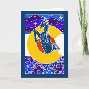 Cartes Pour Fêtes Annuelles mustang bleu du colorado