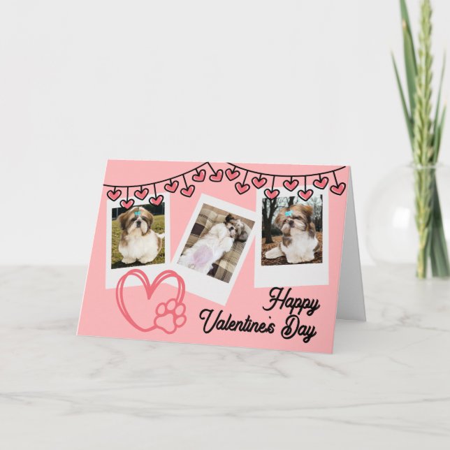 Cartes Pour Fêtes Annuelles My Valentine Has Paws (Devant)