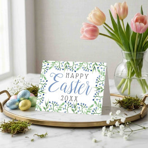 Cartes Pour Fêtes Annuelles Myrtilles Simples de Printemps Joyeuses Pâques