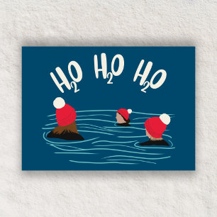 Cartes Pour Fêtes Annuelles Nage sauvage minimaliste avec amis Noël