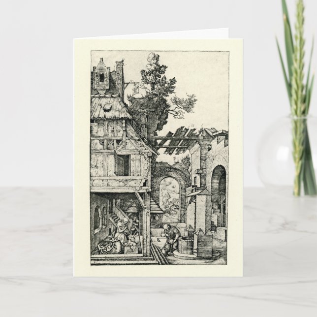 Cartes Pour Fêtes Annuelles Naissance de Noël ou du Christ par Albrecht Durer (Devant)