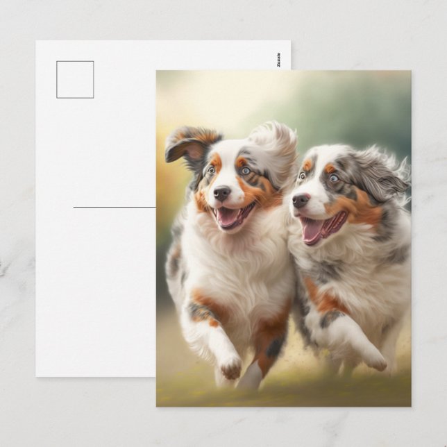 Cartes Pour Fêtes Annuelles National Australian Shepherd Day, Chiens Australie (Devant / Derrière)