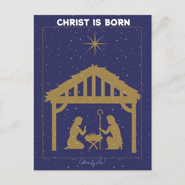 Cartes Pour Fêtes Annuelles Nativité (Devant)