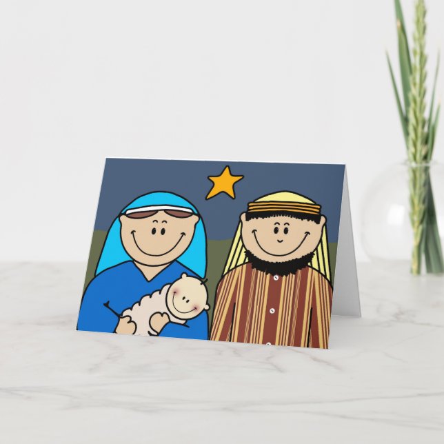 Cartes Pour Fêtes Annuelles Nativité (Devant)
