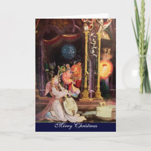 CARTES POUR FÊTES ANNUELLES NATIVITÉ AVEC ANGELS - MAGIE DE NOËL