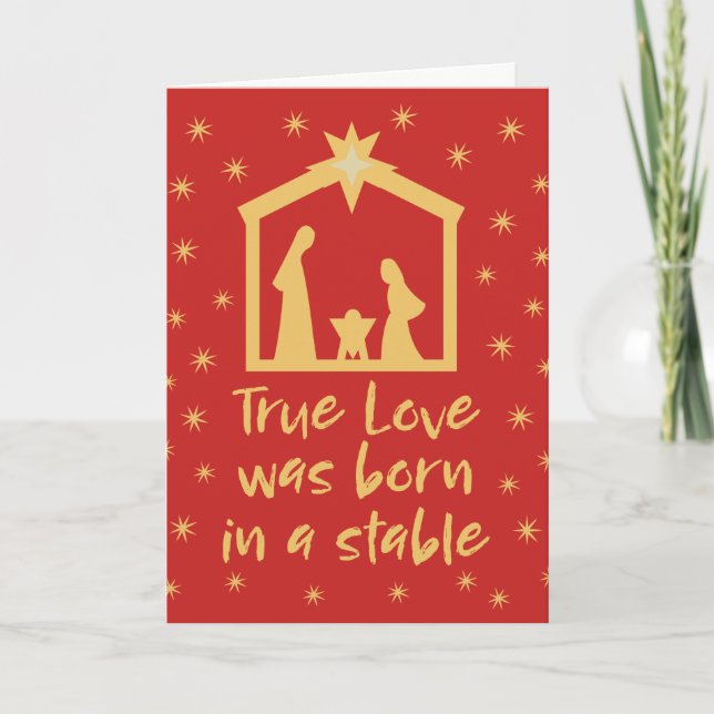 Cartes Pour Fêtes Annuelles Nativité chrétienne Jésus de Noël religieux (Devant)