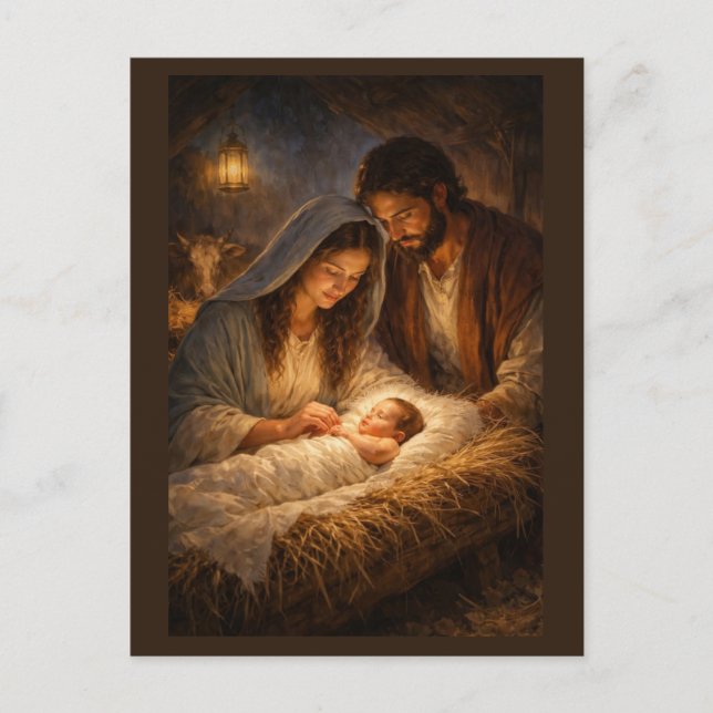 Cartes Pour Fêtes Annuelles Nativité de Jésus-Christ (Devant)
