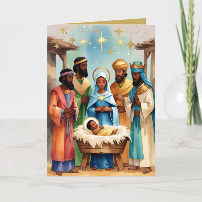Cartes Pour Fêtes Annuelles Nativité de la Saint-Nativité Noël (Devant)