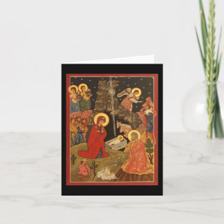Cartes Pour Fêtes Annuelles Nativité du Christ / Blanc