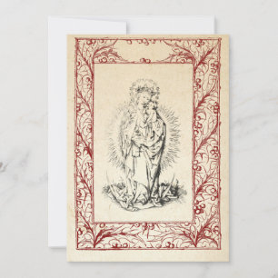 Cartes Pour Fêtes Annuelles Nativité médiévale Marie et Jésus Fête de la front