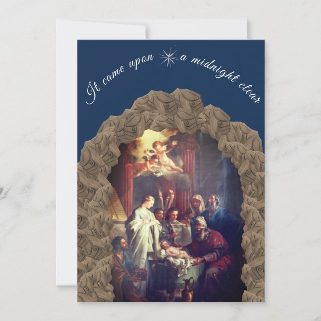 Cartes Pour Fêtes Annuelles Nativité Noël (Devant)