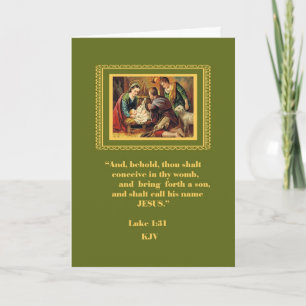 Cartes Pour Fêtes Annuelles Nativity Scene Retro Christmas Card