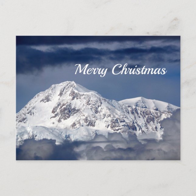 Cartes Pour Fêtes Annuelles Nature Alaska Denali Paysage photo Noël (Devant)