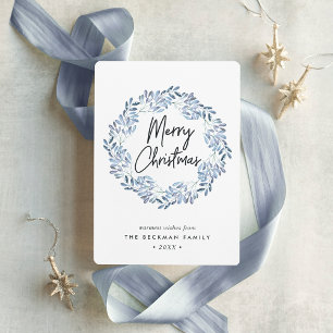 Cartes Pour Fêtes Annuelles Naturellement Joyeux   Aquarelle Noël