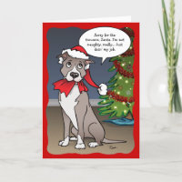 Naughty Chien Funny Père Noël Pit Bull Noël
