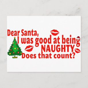 Cartes Pour Fêtes Annuelles Naughty Christmas