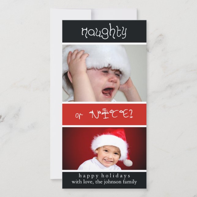 Cartes Pour Fêtes Annuelles Naughty de Nice ? (Devant)
