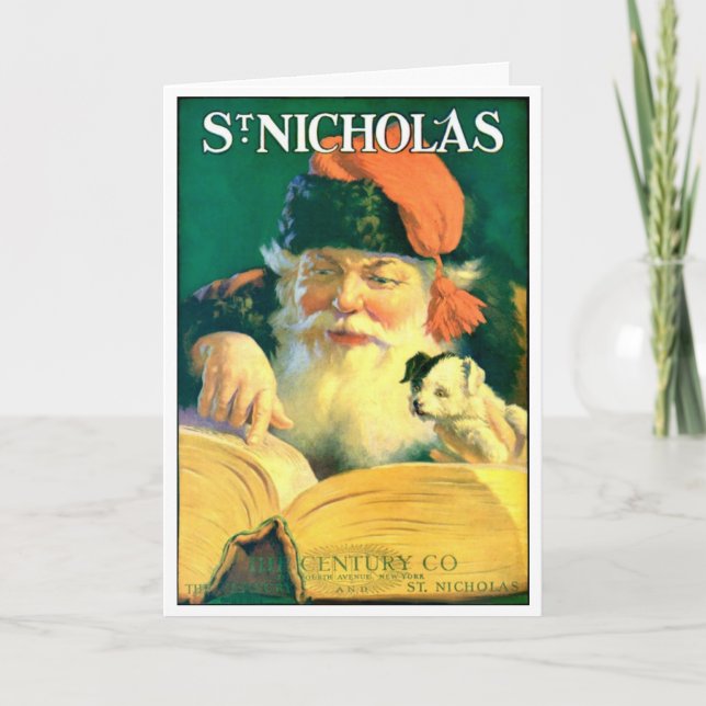 CARTES POUR FÊTES ANNUELLES "NAUGHTY & NICE" LIVRE ST NICHOLAS W PUPPY GREETIN (Devant)