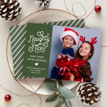 Naughty or Nice Funny Jote Kids Sibling Photo