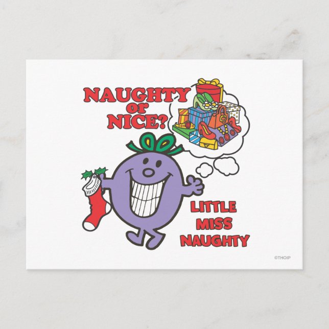 Cartes Pour Fêtes Annuelles Naughty Ou Nice ? (Devant)