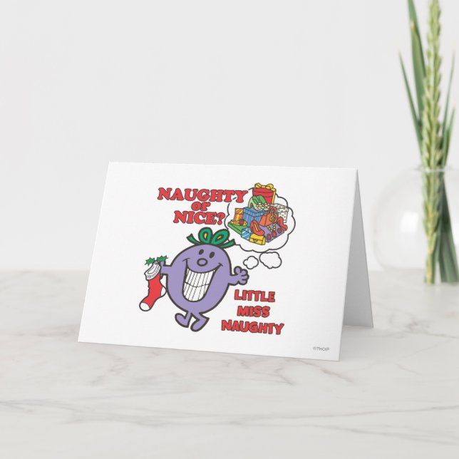Cartes Pour Fêtes Annuelles Naughty Ou Nice ? (Devant)