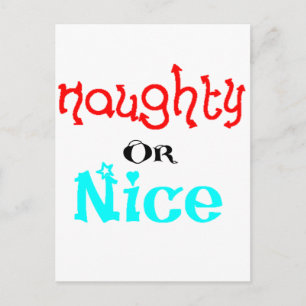 Cartes Pour Fêtes Annuelles Naughty ou Nice