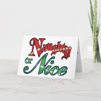 CARTES POUR FÊTES ANNUELLES NAUGHTY OU NICE-U SAIT QUEL "I" PRÉFÈRE=NOËL