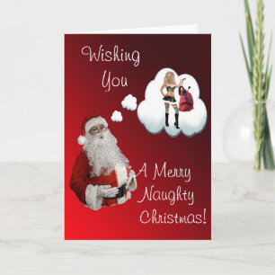 Cartes Pour Fêtes Annuelles Naughty Père Noël Naugty Noël