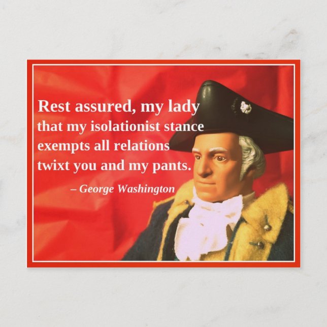 Cartes Pour Fêtes Annuelles Naughty Presidential Valentine : Isolationnisme (Devant)
