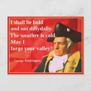 Cartes Pour Fêtes Annuelles Naughty Presidential Valentine: Valley Forge