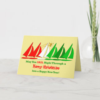 Cartes Pour Fêtes Annuelles Nautique Joyeux Noël à mes amis navigants
