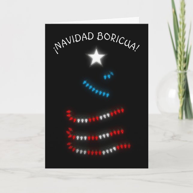 Cartes Pour Fêtes Annuelles Navidad Boricua Porto Rico Merry Xmas (Devant)