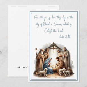 Cartes Pour Fêtes Annuelles Né à Bethléem - Une lumière pour le monde