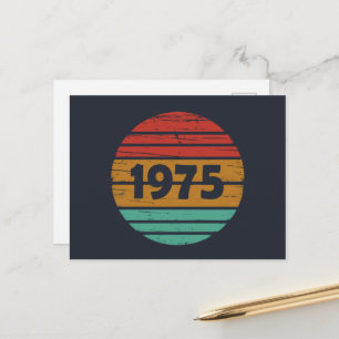 Cartes Pour Fêtes Annuelles Né en 1975 vintage 50ème anniversaire fête
