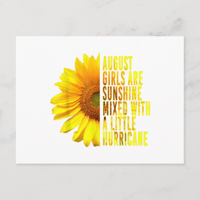Cartes Pour Fêtes Annuelles Né En Août Femme Anniversaire Tournesol Lover Flo (Devant)