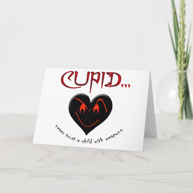 Cartes Pour Fêtes Annuelles Ne faites pas confiance au cupidon (Devant)