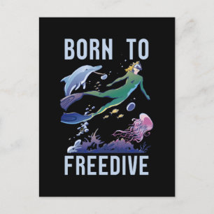 Cartes Pour Fêtes Annuelles Né Freedive À Freediving Poisson Apnoe