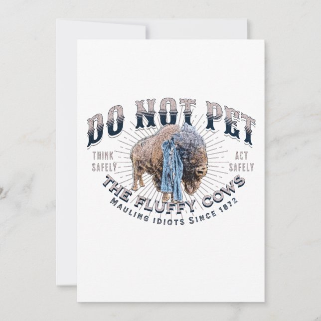 Cartes Pour Fêtes Annuelles Ne Pas Attirer Les Vaches Fluffantes (Devant)