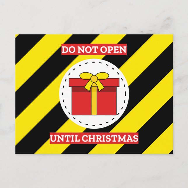 Cartes Pour Fêtes Annuelles Ne pas ouvrir avant Noël (Devant)